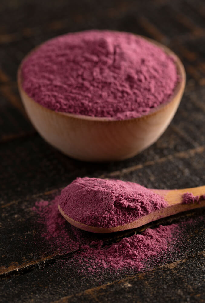 Bright,Colored,Acai,Berry,Powder,Perfect,For,Adding,To,Recipes